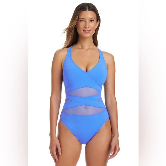 BLEU by Rod Beattie 
Don’t Mesh With Me One- Piece SwimSuit - Picture 1 of 5